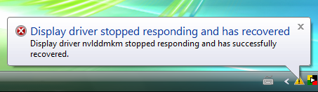 Before Vista, your computer would have blue-screened upon graphics drivers malfunctions